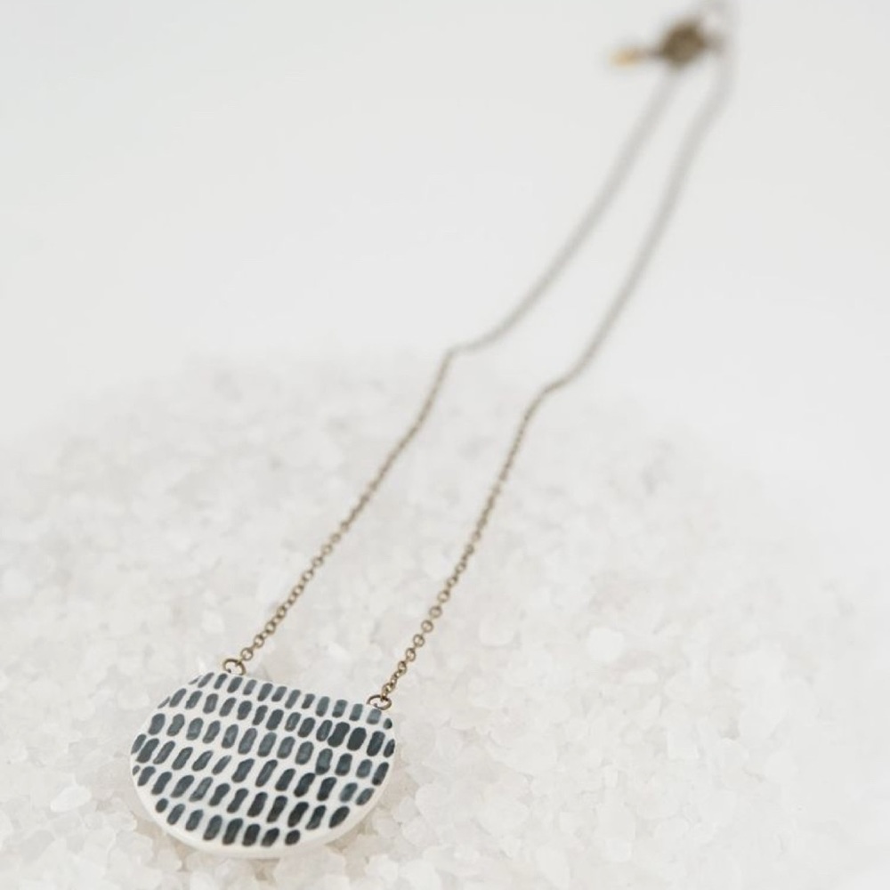 Dash Eclipse Statement Necklace Black & White - image 2